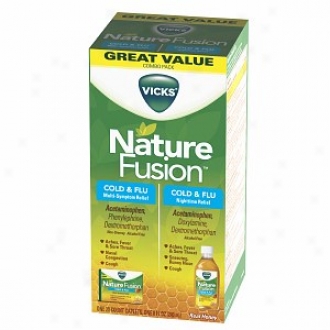 Vicks Nature Fisio nCold & Flu Relief Day+night Combo Pack, Real Honey