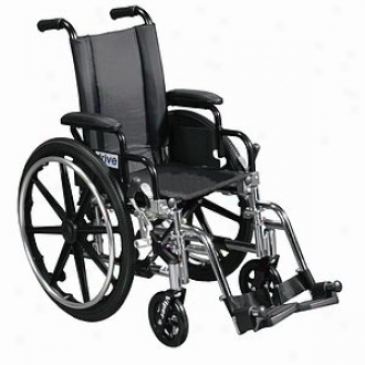 Viper 14  Wheelchair Flip Back Removable Desk Arms; Front Rigging: Swingaway Footrest