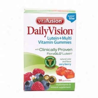 Vitafusion Daily Vision Lutein+multivitamin Gummy For Acults, Very Berry