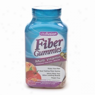 Vitafusion Fiber Gummies, Multi Vitamin, Peach, Pomegranate Raspberry, Pomegranate & Grape