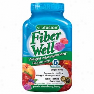 Vitafusion Fiberwell Weight Management Gummies, Peach, Strawberry & Berry