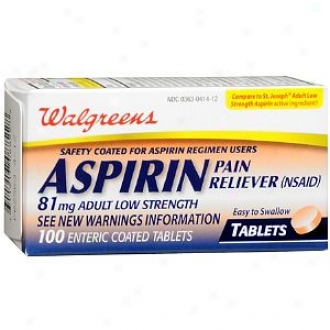 Walgreens Aspirin 81 Mg Adult Pain Reliever Tablets