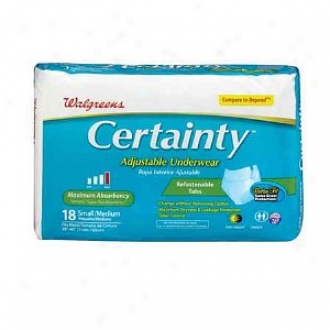 Walgreens Certainty Addjustable Underwear, Maximum Absorbency, Small/medium