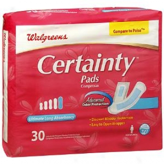 Walgreens Certainty Bladder Protection Pads For Women, Ultimate Long Absorbency