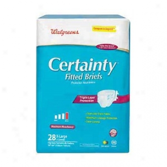 Walgreens Certainty Fitted Briefa Maximum Absorbency, Extra Large