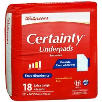 Walgreens Certwinty Underpwds Extra Large, Extra Absorbency, 18 Ea