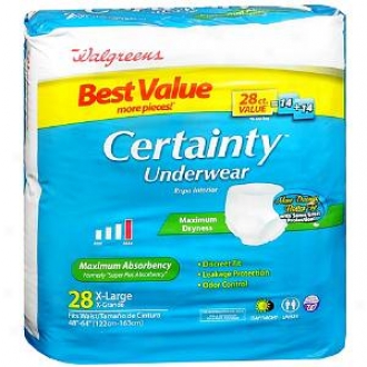 Walgreens Certainty Underwear, Maximum Absorbency, Extra Large