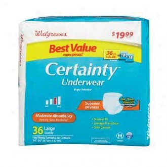 Walgreens Certzinty Underwear, Moderate Absorbency, Comprehensive