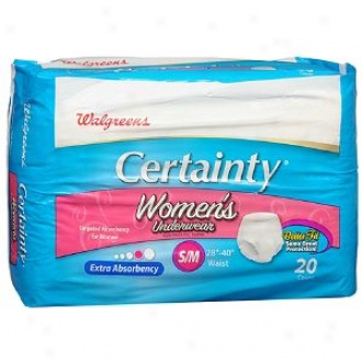 Walgreens Certainty Women's Underwear, Extra Absorbency, Small/medium