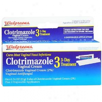 Walgreens Clotrimazole 3 Vaginal Cream 3-day Antifungaltreatment