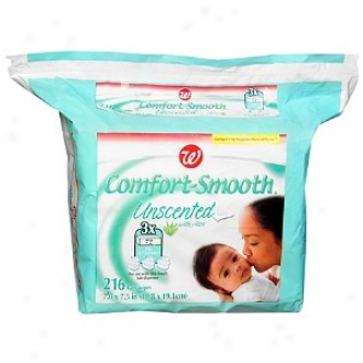 Walgreens Comfort-smooth Unscented With Aloe Baby Wipes Refill  3 Packs