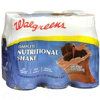 Walgreens Complete Nutritional Shake 6 Pack, Creamy Chocolate