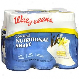 Walgreens Complete Nutritional Shake 6 Pack, Creamy Vanilla