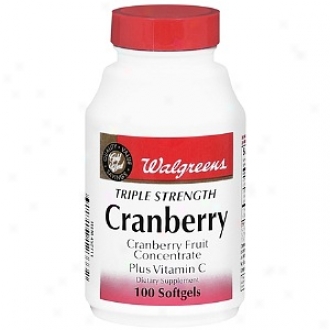 Walgreens Cranberry Plus Vitamin C Threefold Strength Softgels