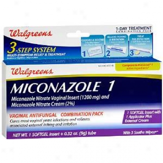 Walgreenw Miconazole 1 Vaginal Antifungal Cokbination Gang