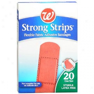 Walgreens Strong Strips Flexible Fabric Adhesive Bandages, 1 Inch