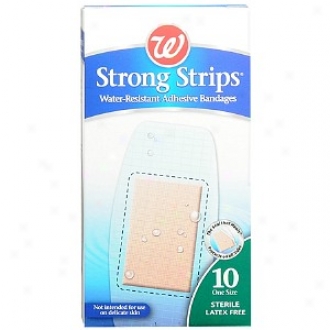 Walgreens Strong Strips Water-resistant Adhesive Bandages, 2 X 4 Inch