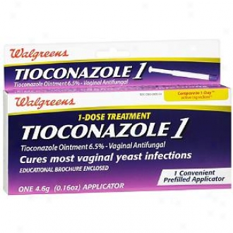 Walgreens Tioconazole 1 Vaginal Antifungal 1-dose Treatment