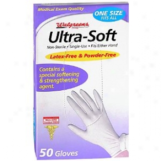 Walgreens Ultra-soft Mesical Exam Gloves One Size Fits All