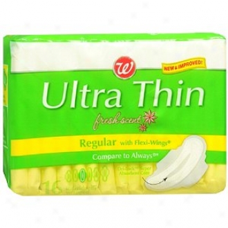 Walgreens Ultra Thin Pads With Fkexi-wings Blooming Scent Regular