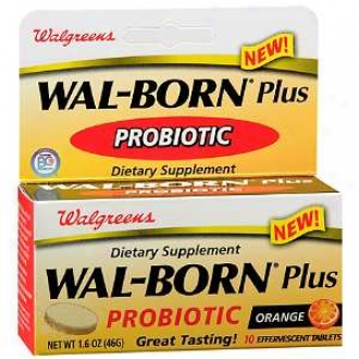 Walgreens Wal-born Plus Probiotic Effervescent Tablets, Orange