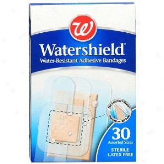Walfreens Watershield Water-resistant Adhesive Bahdages, Assorted