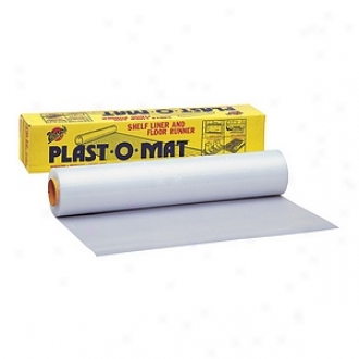 Warp Brothers 30in X 50' Opaque White Plast-o-mat Ribbed Flooring Runner Roll Pm