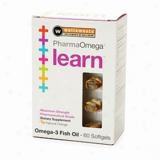 Wellements Pharmaomega Learn Omega-3 Fish Oil Softgels, Natural Orange