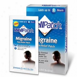 Wellpatch Migraine, Cooling Headache Patches Light Scented With Menthol & Lavender Oil