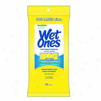 Wet Ones Big Ones Antibacterial Hand And Face Wipes, Citrus