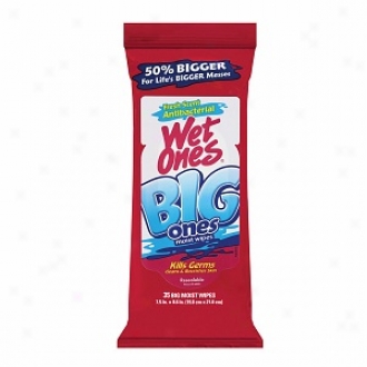 Wet Ones Big Ones AntibacterialH and And Face Wipes, Fresh