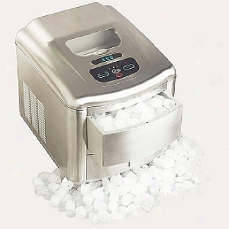 Whynter Llc Sno Portable Ice Maker With Water Connection Stainless Steel Brushed Nickel
