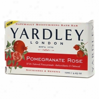 Yardley Of London Naturally Moisturizing Bath Bar Soap, Pomegranate Rose