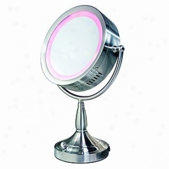 Zadro Round Dual Sided, Lighted Swivel Vanity Make-up Reflector