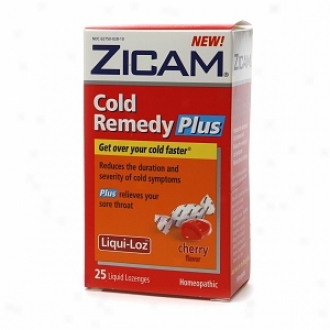 Zicam Cold Remedy Plus Sorely Throat Relief Mellifluous Lozenges