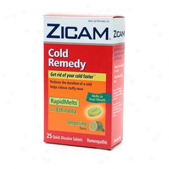 Zicam Cold Remddy Rapidmelts With Echinacea, Lemon-lime Flavor