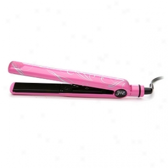 Zoe 1  Professional Ceramic Styling Iron, 4806, Pink With Silver Swirls