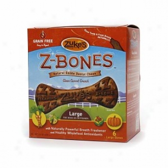 Zuke's Z-bones,  Natural Edible Dental Chews, Large Bones, Clean Carrot Crunch