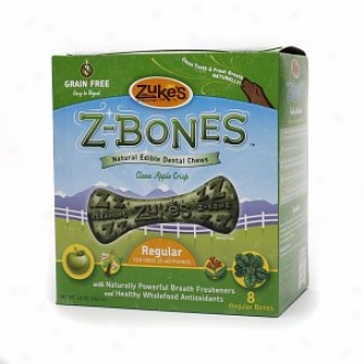 Zuke's Z-bones,  Original Edible Dental Chews, Regular Bones, Clean Apple Crisp